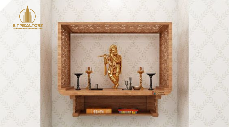 Simple plywood pooja mandir