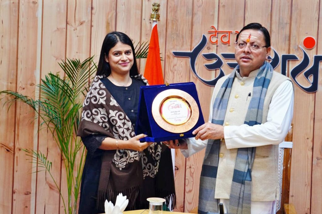 Honoured with the Award of Excellence in Interior Design, Uttarakhand, by Hon’ble Chief Minister Pushkar Singh Dhami at Amar Ujala Uday Samman.